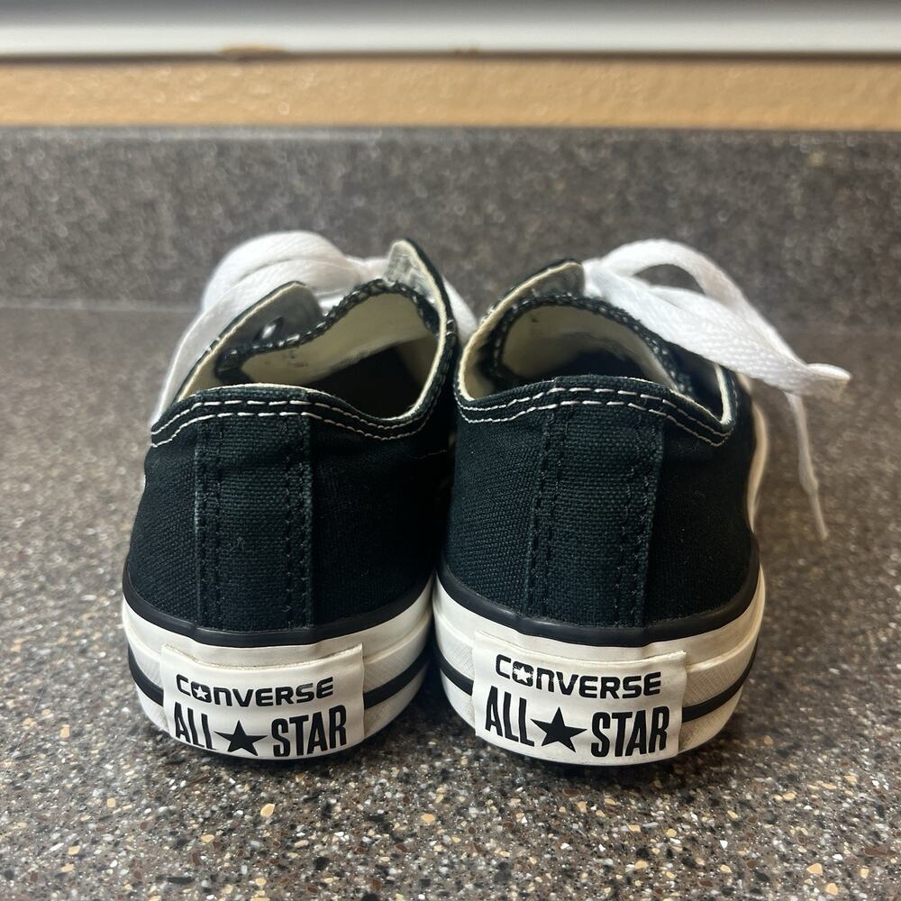 Converse All Star Low Top Womens Sz 7 Classic Black Canvas Sneaker Skate Lace Up - Picture 9 of 12